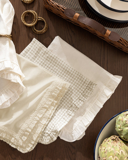 Linen Ruffle Napkins, Set of 4 - Image 4