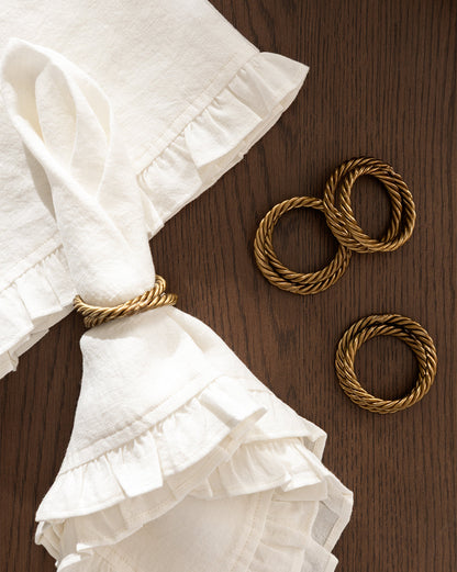 Linen Ruffle Napkins, Set of 4 - Image 8