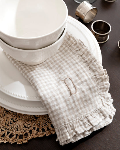 Linen Ruffle Napkins, Set of 4 - Image 3