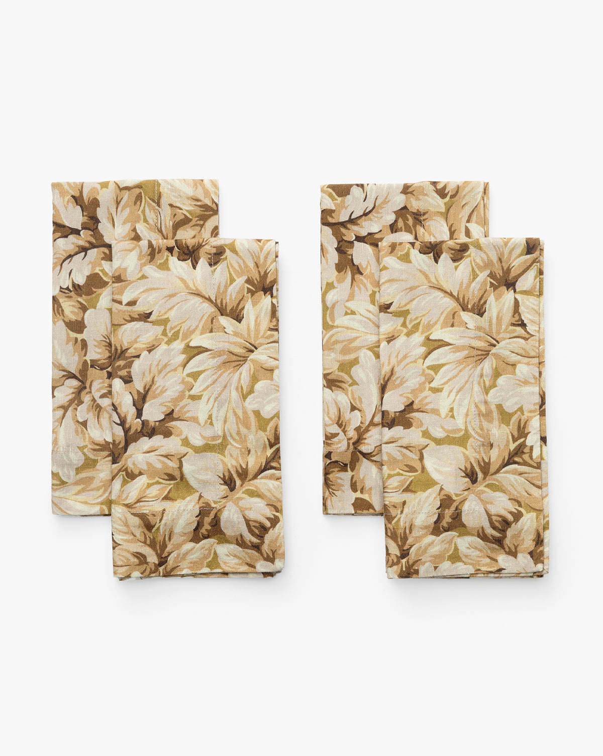Botanical Linen-Cotton Napkins, Set of 4 - Image 1