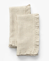 Linen Ruffle Napkins, Set of 4
