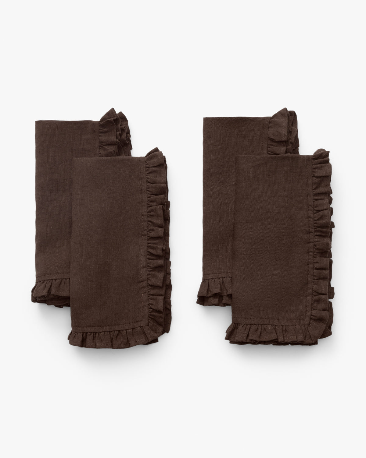 Linen Ruffle Napkins, Set of 4 - Image 2