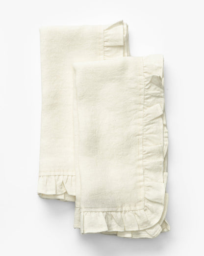 Linen Ruffle Napkins, Set of 4