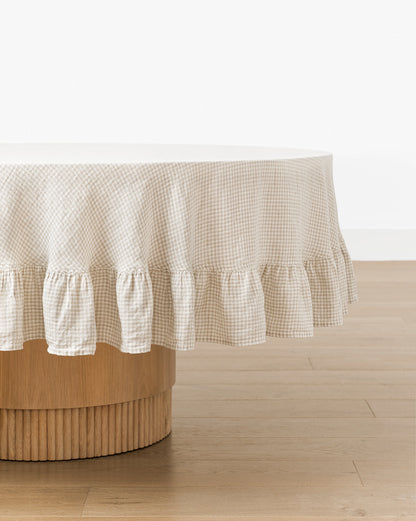 Linen Ruffle Tablecloth