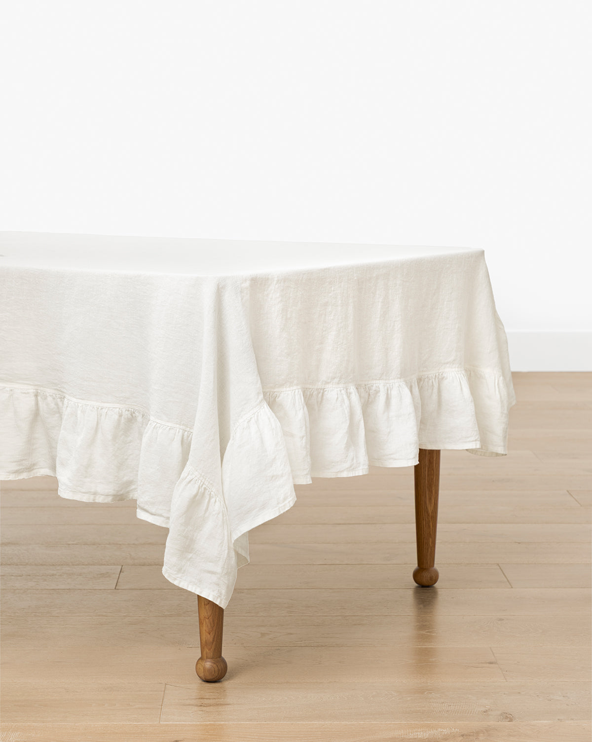 Linen Ruffle Tablecloth