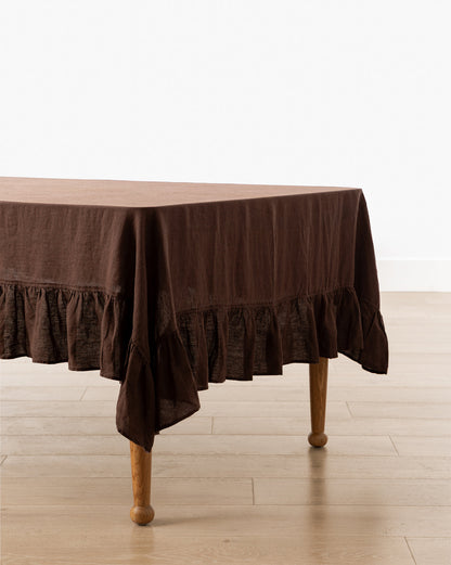 Linen Ruffle Tablecloth - Image 2