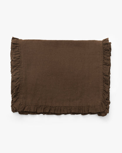 Linen Ruffle Tablecloth