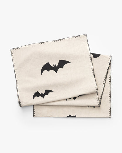 Black and White Bat Motif Table Runner - Image 5