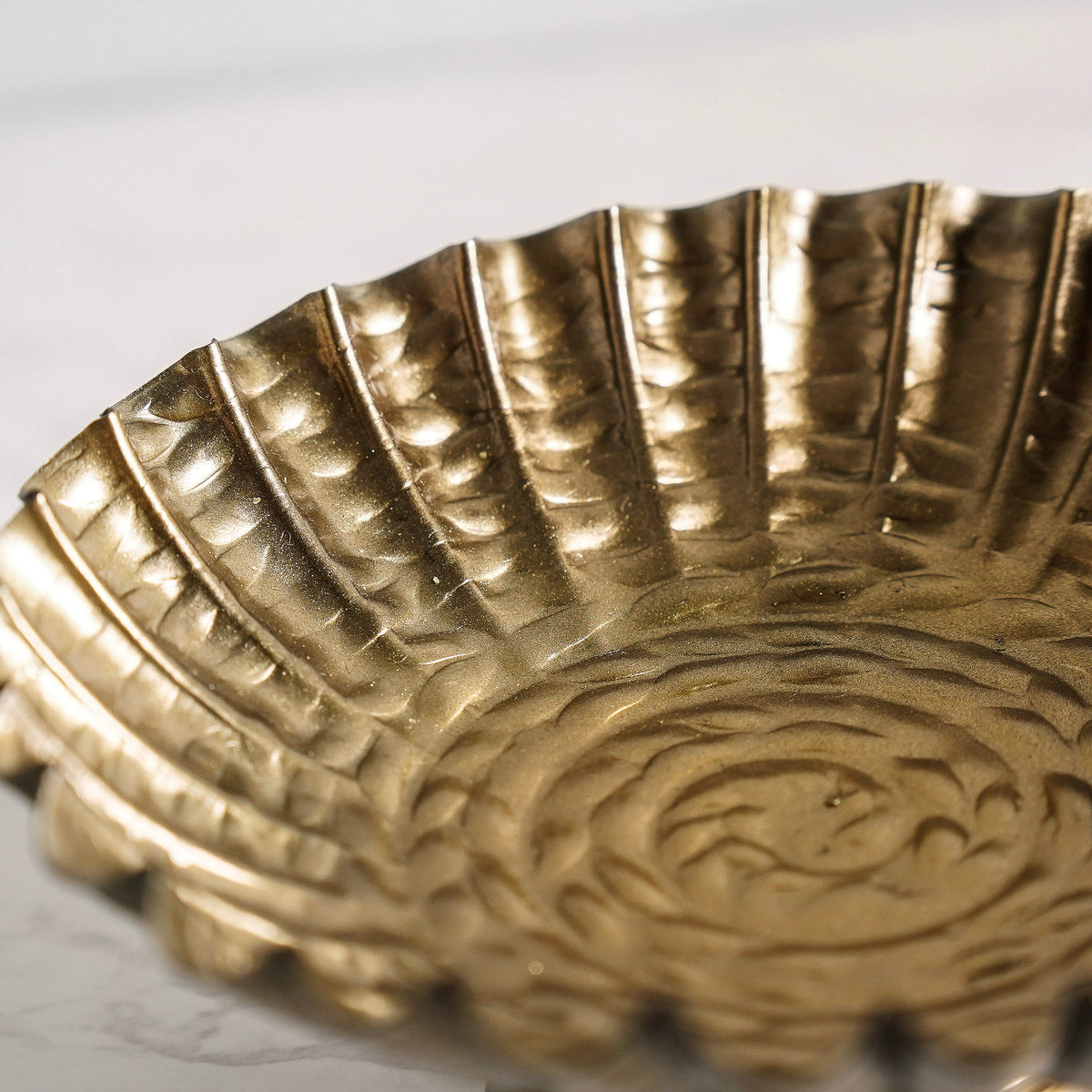 Mini Antique Gold Footed Decorative Dish - Image 2