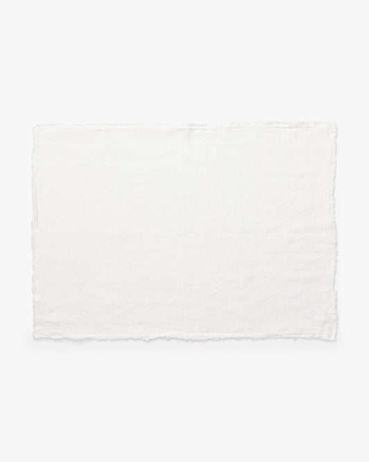 Ivory Stone-Washed Linen Placemats, Set of 4 - Image 1