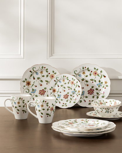 Multicolor Rooster Bone China Mugs, Set of 4 - Image 2