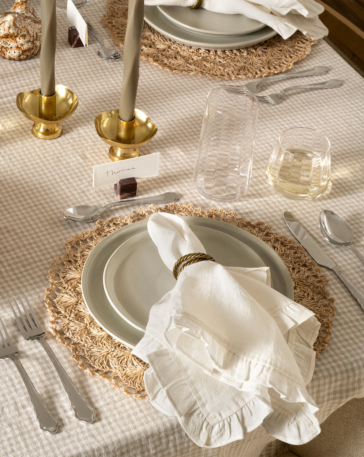 Linen Ruffle Napkins, Set of 4 - Image 7