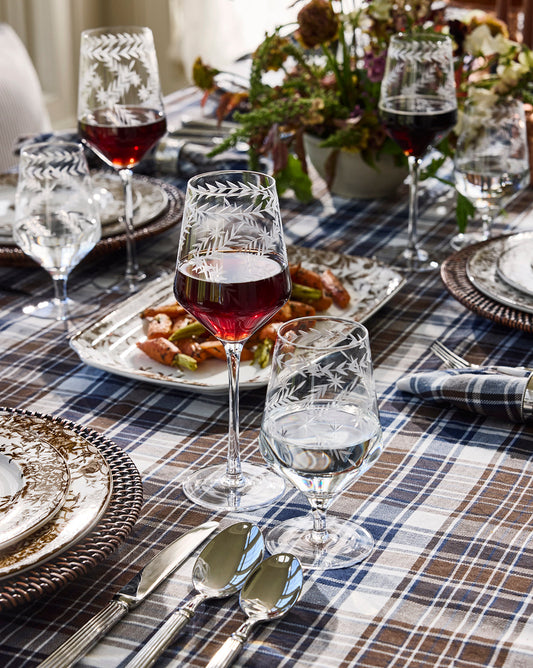 Etched Clear Water Goblets, Set of 4 - Image 1